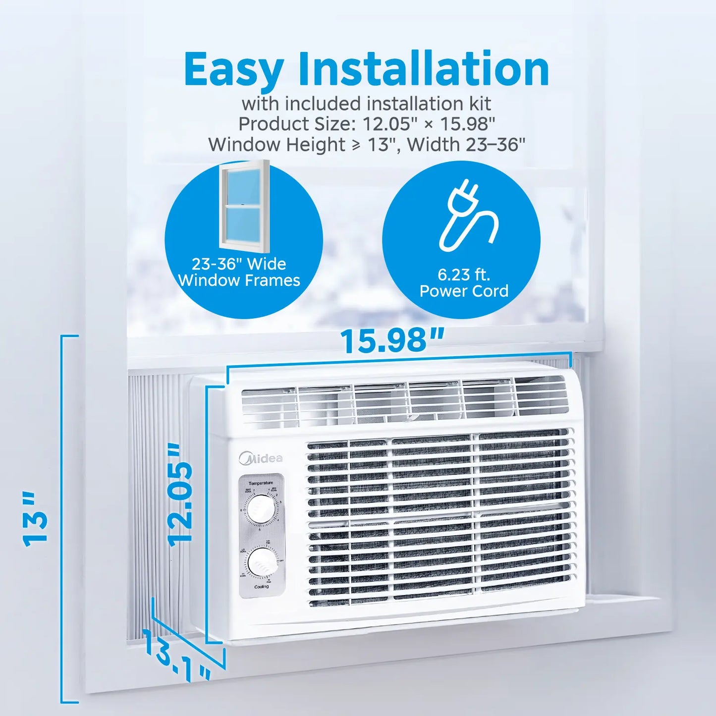 Midea EasyCool Personal 5,000 BTU Window AC (Up to 150 Sq. Ft.)