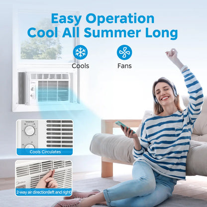 Midea EasyCool Personal 5,000 BTU Window AC (Up to 150 Sq. Ft.)